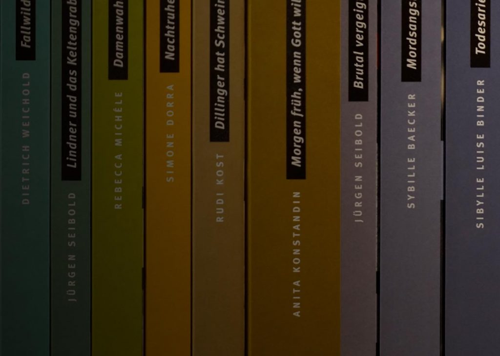 Buchrücken Krimis Redesign links